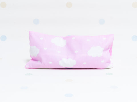 Beansprout Husk Pillow - Fluffy Clouds Pink (Traveller)